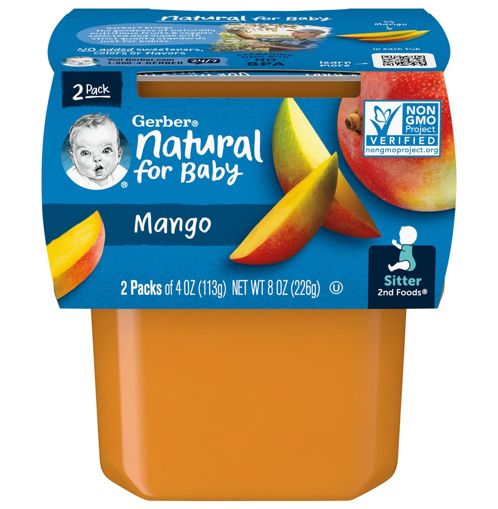 Gerber 2Nd Foods Sitter Mango Baby Food (8 oz, 2 ct)