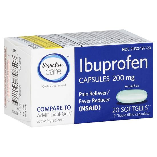 Signature Care 200 mg Ibuprofen Softgels (20 softgels)