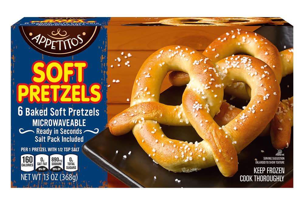 Appetitos Baked Soft Pretzels (13 oz, 6 ct)
