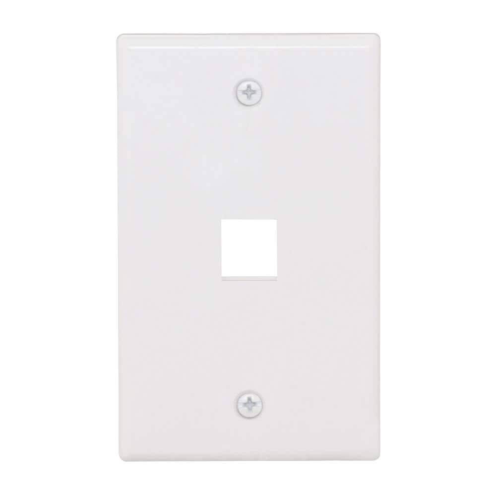 Commercial Electric White 1-Port 1-Decorator/Rocker/1-Duplex Plastic Wall Plate (1-Pack)