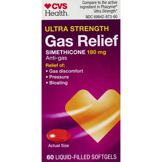 CVS Health Ultra Strength Gas Relief Softgels, 60 CT