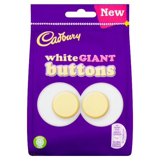 Cadbury White Giant Buttons Chocolate Bag (110g)