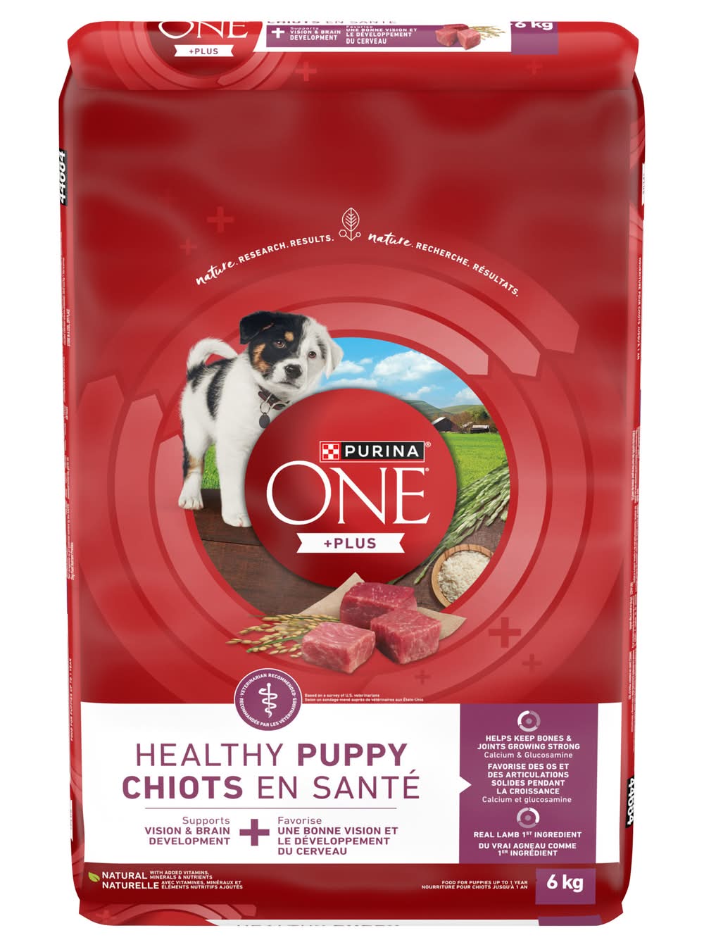 Purina one smartblend croquettes pour chiens pour la vision et le développement du cerveau - purina one smartblend natural puppy food (6 kg)