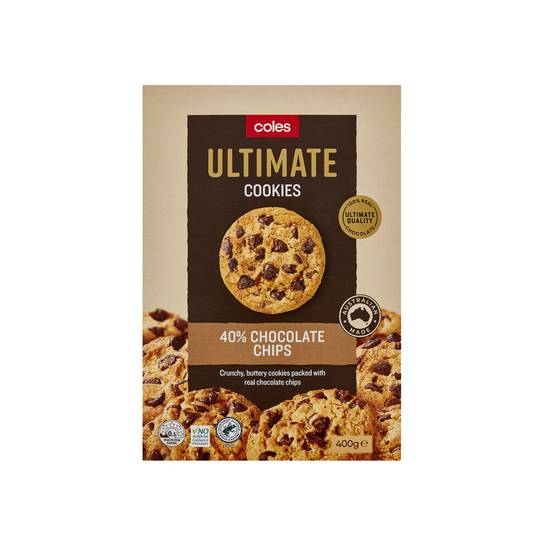 Coles Ultimate Cookies 40% Chocolate Chip 400g