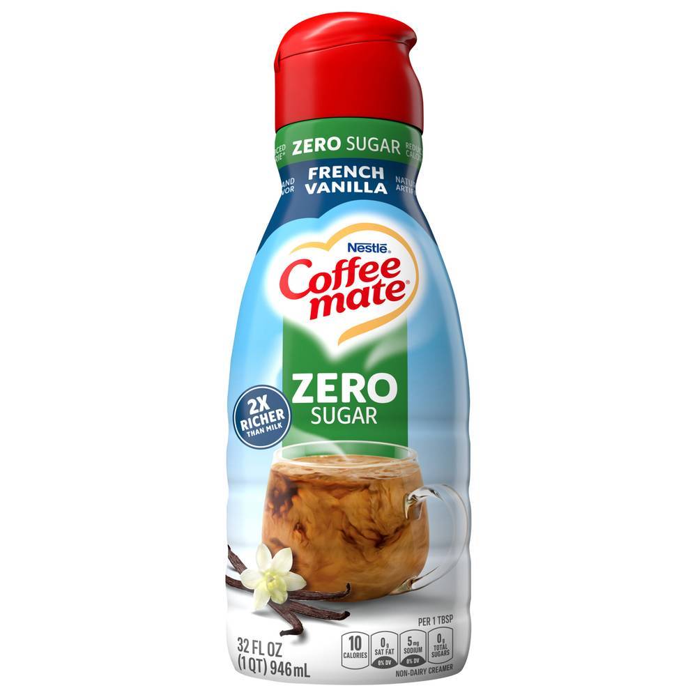 Coffee Mate Zero Sugar Coffee Creamer, French Vanilla (32 fl oz)