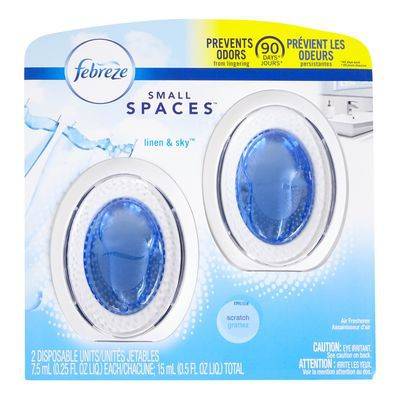 Febreze Linen and Sky Scented Air Fresheners, Small Spaces (2 un)