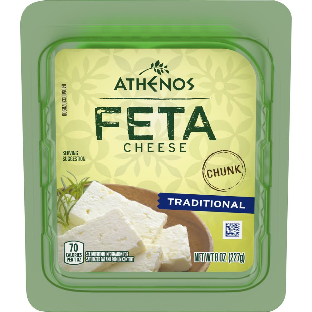 Athenos Feta Chunk Traditional Cheese (8 oz)