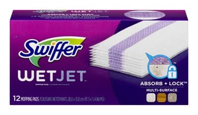 Swiffer Wetjet Mopping Pads, 28.8x13.8 cm (12 ct)