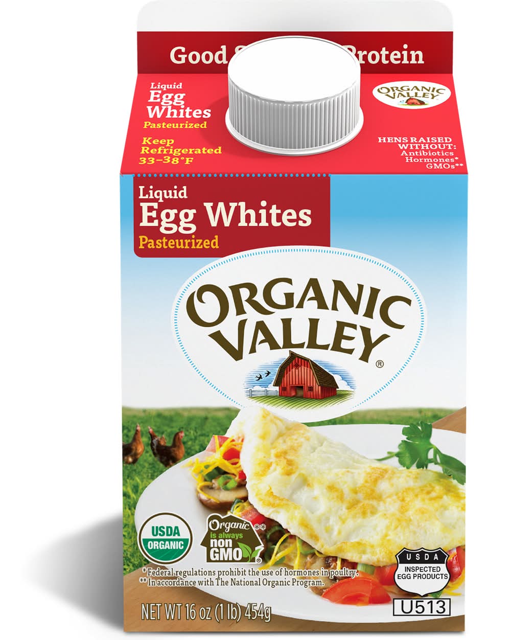 Organic Valley Pasteurized Liquid Egg Whites (16 oz)