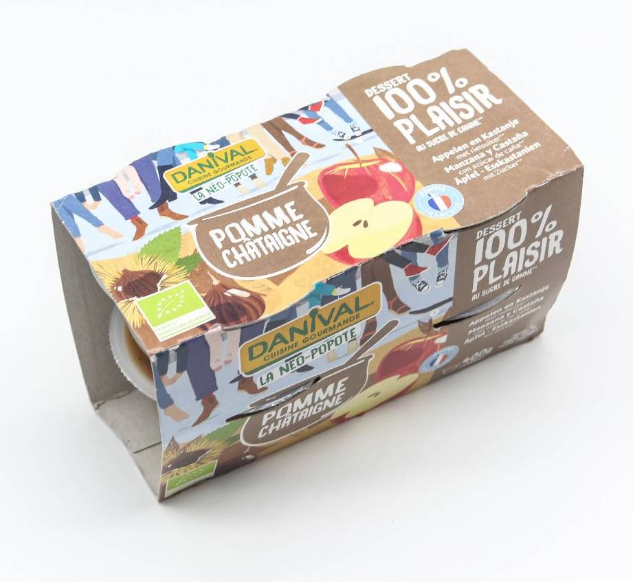 Compote pomme/chataigne 4x100g - DANIVAL - BIO