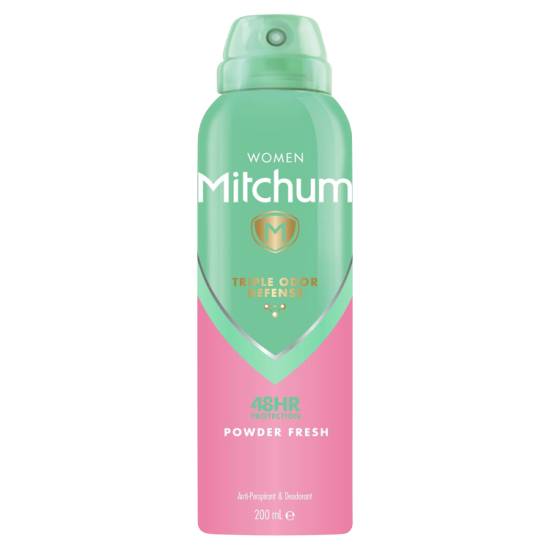 Mitchum Women Triple Odor Defense 48hr Protection Powder Fresh Antiperspirant & Deodorant 200ml