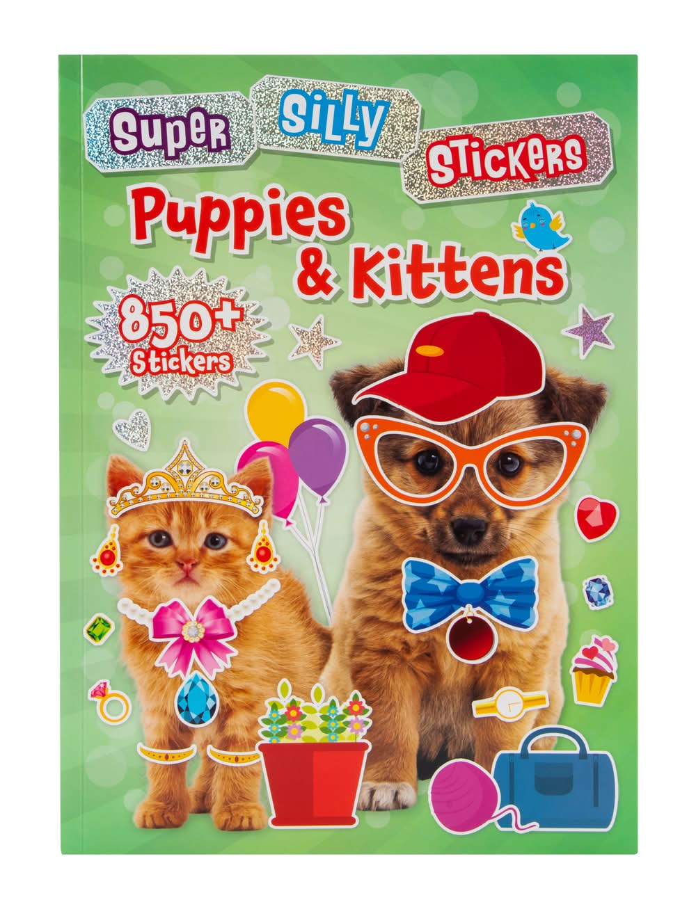 Super Silly Stickers Puppies And Kittens Sticker Book Green