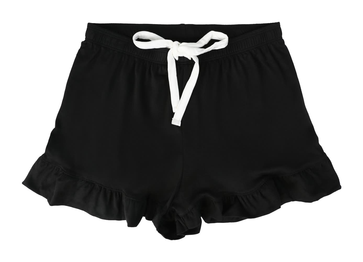 Girls Ruffle Pajama Shorts Large Black Multi