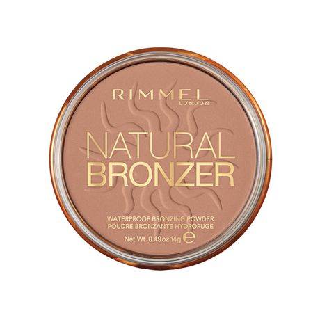 Rimmel Natural Bronzer, waterproof, Sunkissed Finish, blends effortlessly, up to 10H wear, 100% Cruelty-Free (Color: Sun Bronze)