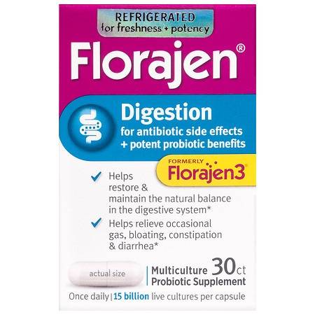 Florajen Digestion Refrigerated Probiotic, 15 Billion Cfus (30 ct)
