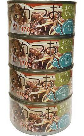 ペットライブラリーかつお缶まぐろささみ１７０ｇｘ４:4904879015010