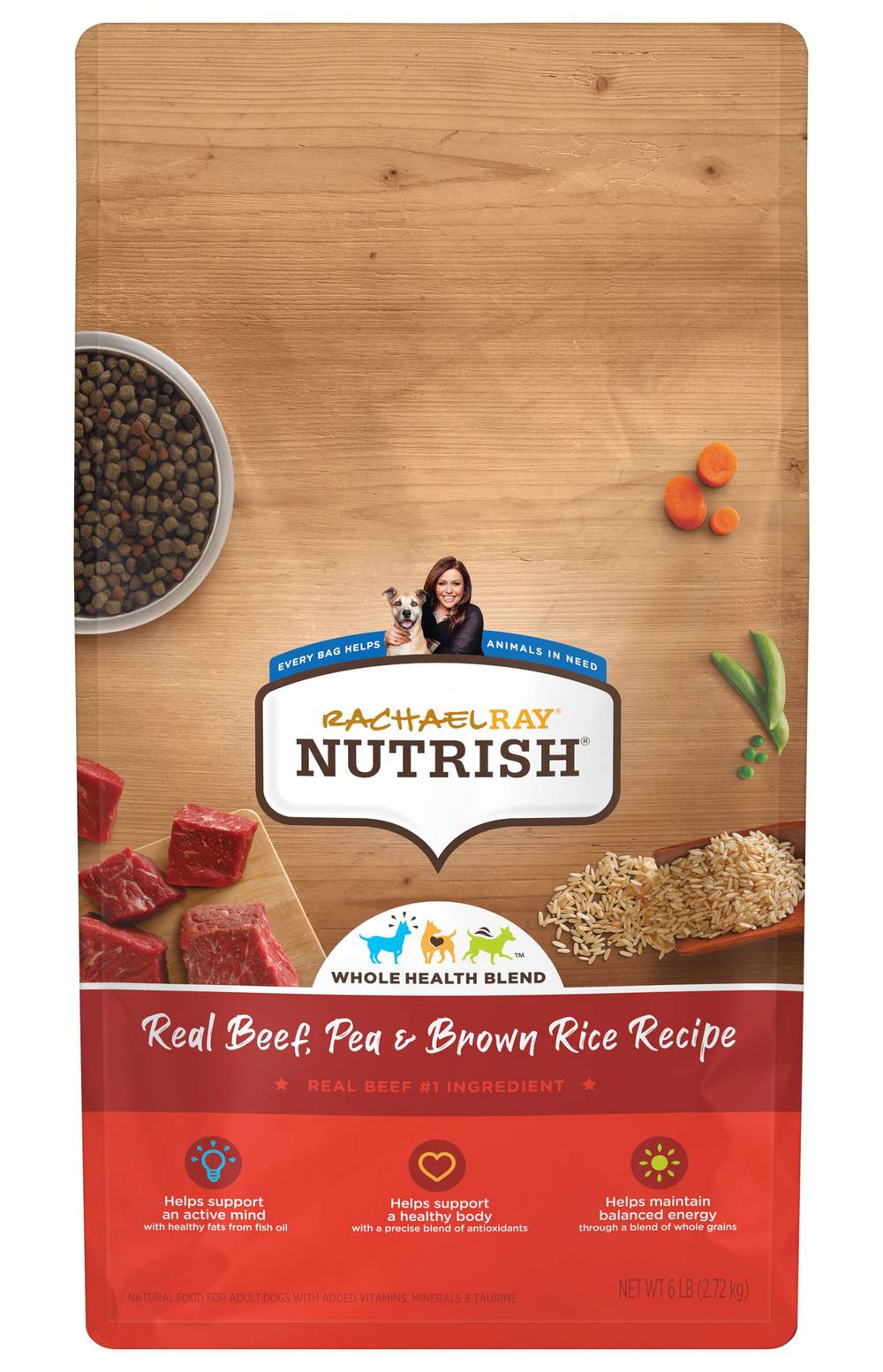 Nutrish Beef Pea & Brown Rice Dog Food (6 lbs)