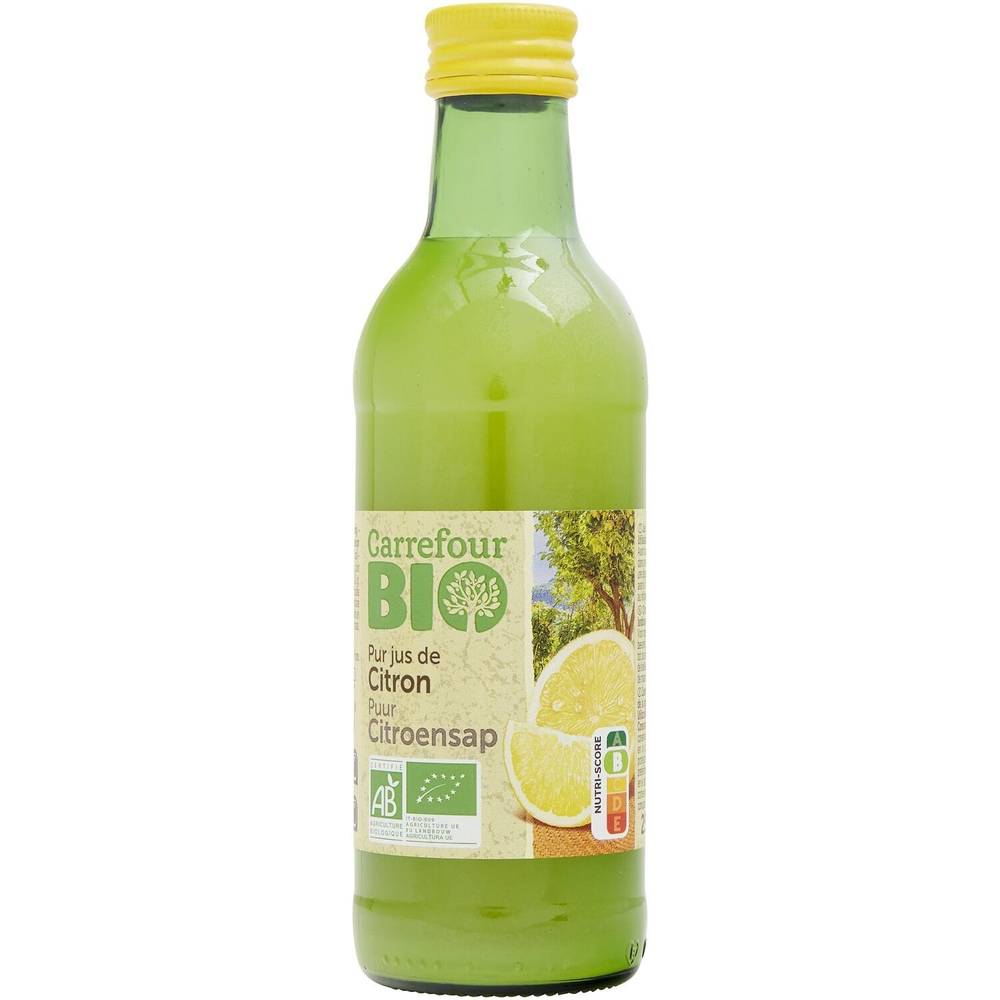 Carrefour Bio - Pur jus de citron (250ml)