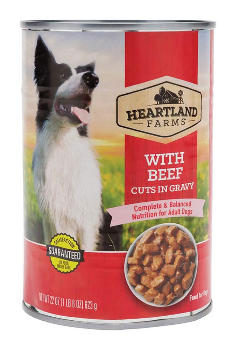 Heartland Farmss Beef Cuts In Gravy Wet Dog Food 22 Oz