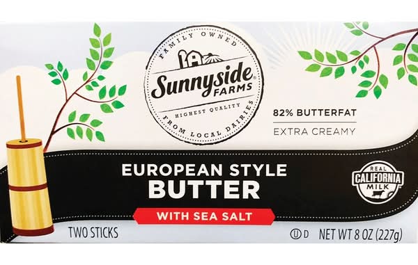 Sunnyside Farms European Style Butter With Sea Salt (8 oz, 2 ct)