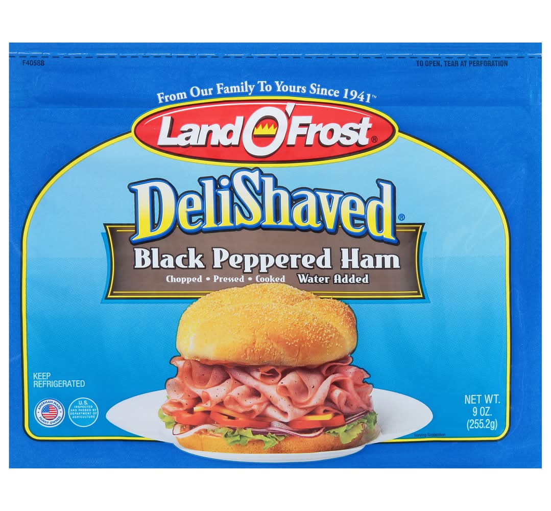 Land O' Frost Delishaved Black Peppered Ham (9 oz)