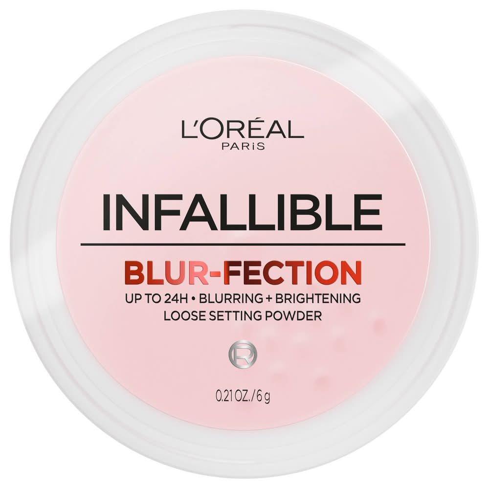 L'Oréal Paris Infallible Blur Fection Longwere Loose Setting Powder, Women, Deep Pink (0.21 oz)