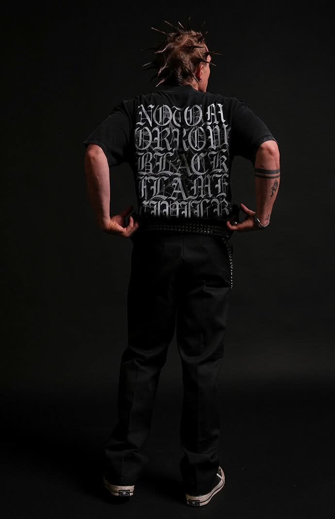 No Tomorrow x Civil Active Pain Ripped Oversized T-Shirt Black M