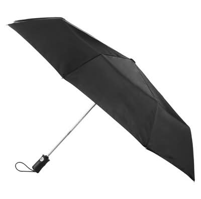 Totes One-Touch Auto Open Close Eco Compact Umbrella, Black