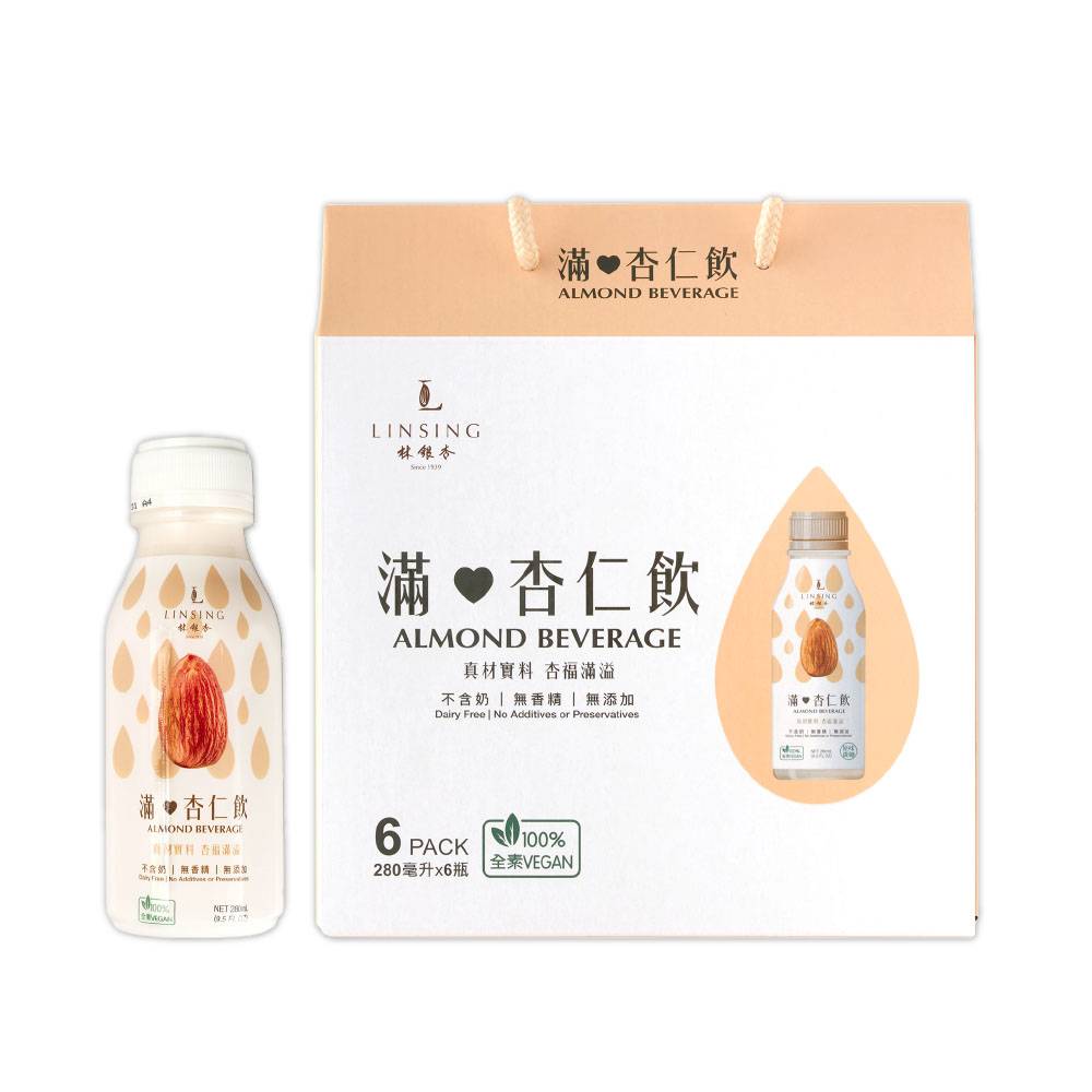 林銀杏-滿杏仁飲(六入組)(280ml*6瓶/組)