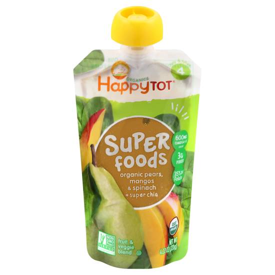 Happy Tot Organics Super Foods Fruit & Veggie Blend Stage 4 Baby Food