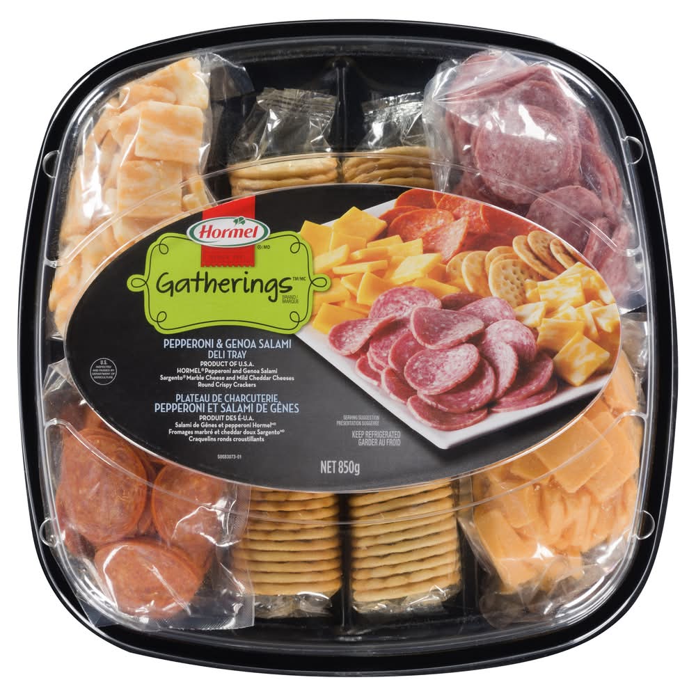 Hormel Gatherings Pepperoni & Genoa Salami Deli Tray (850 g)
