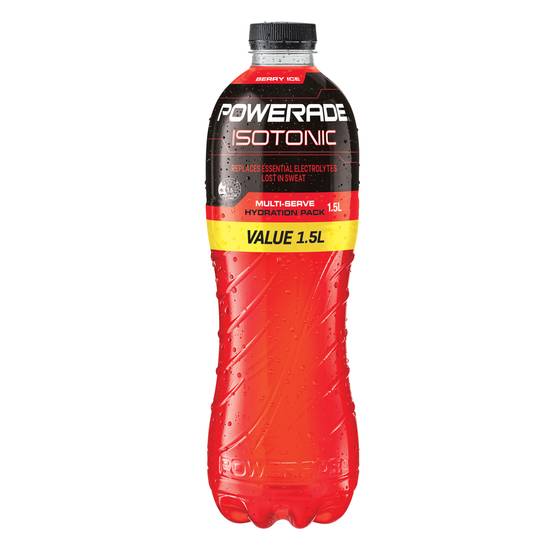 Powerade Isotonic Berry Ice Sports Drink Flat Cap 1.5L