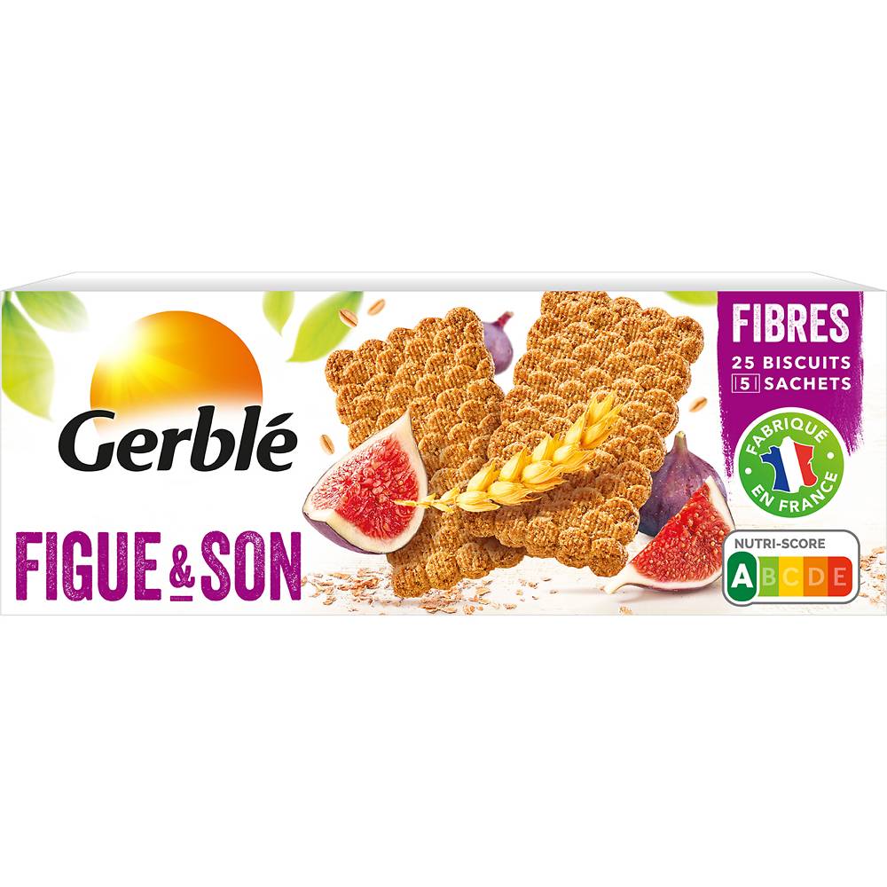 Gerblé - Biscuits au son de blé et à la figue (25 pièces)