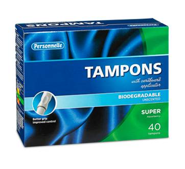 Personnelle Unscented Super Sanitary Tampon