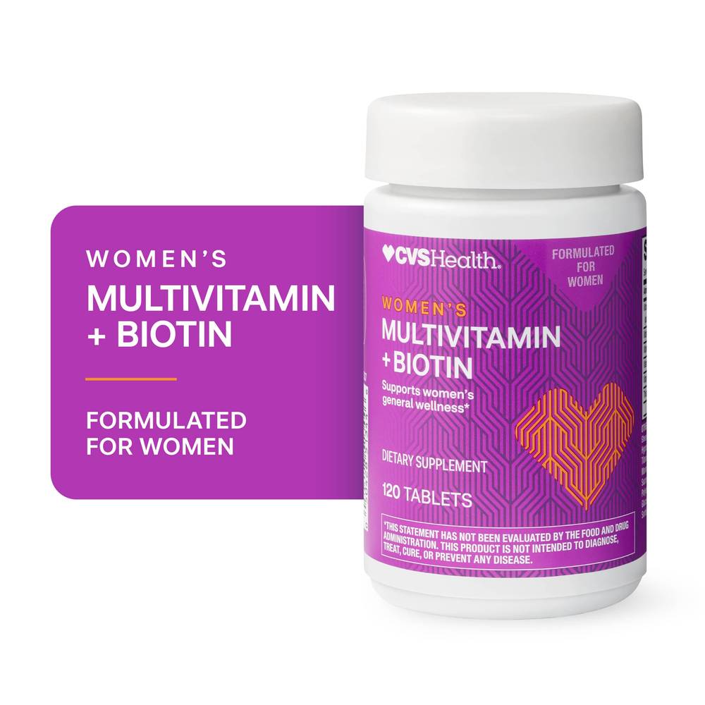 CVS Health Womens Multivitamin + Biotin (120 ct)