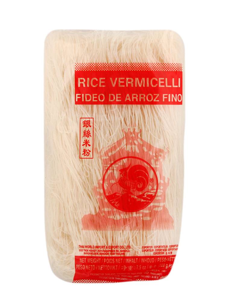 Cock brand fideos de arroz fino (bolsa 220 g)