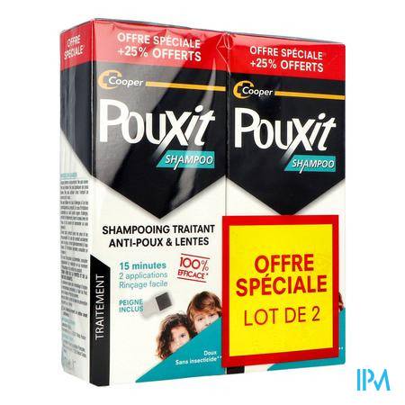 Pouxit Shampooing Antipoux Lentes 250ml 25% Offert X2 Anti-poux - Santé