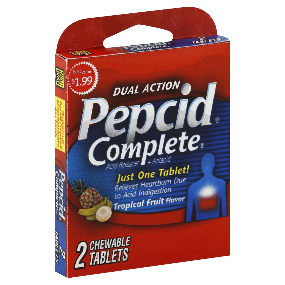 Pepcid Acid Reducer + Antacid (tropical fruit)