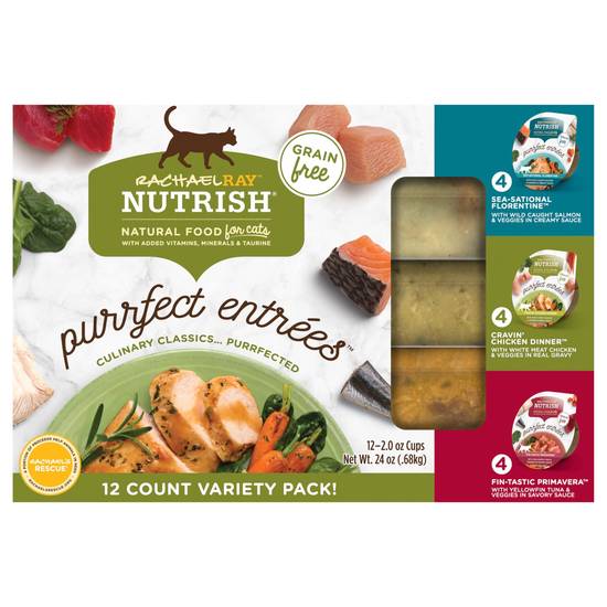 Rachael Ray Nutrish Purrfect Entrees Variety pack Cat Food (12 ct)