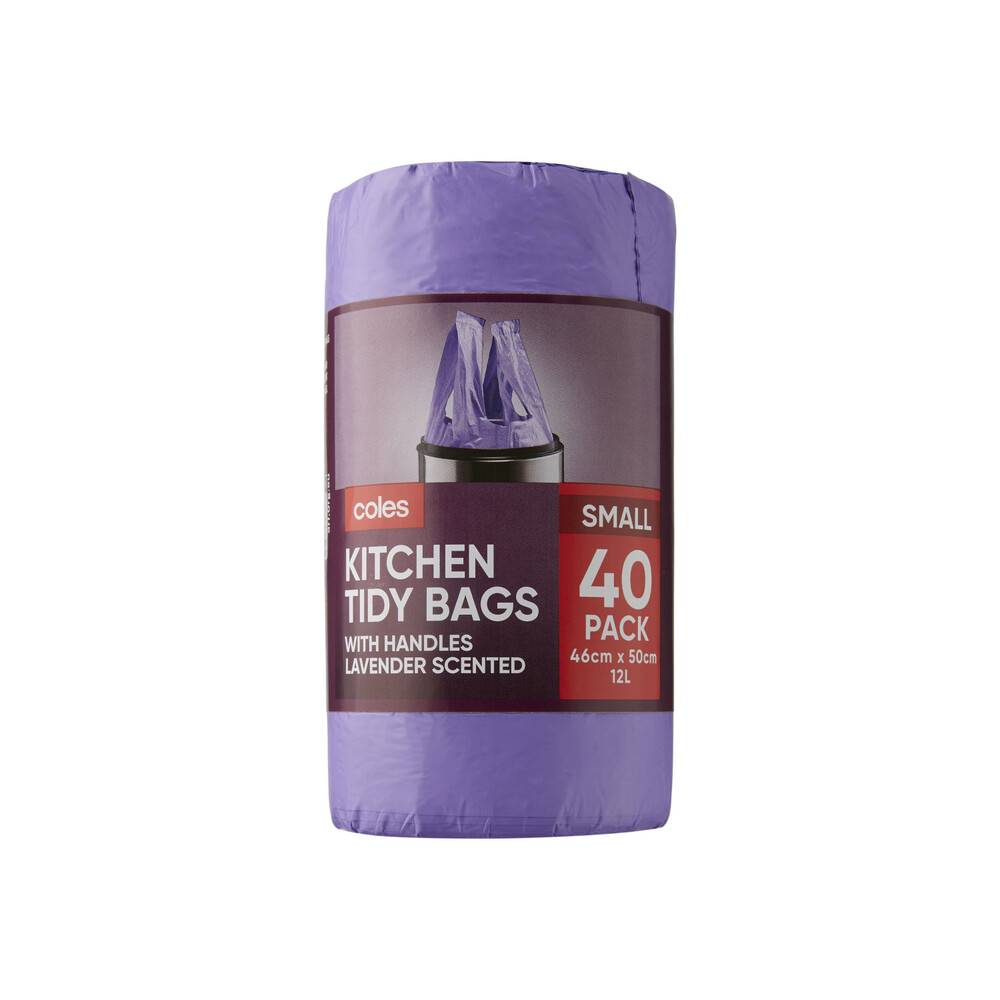 Coles Kitchen Tidy Bag Lavender Small 40 pack