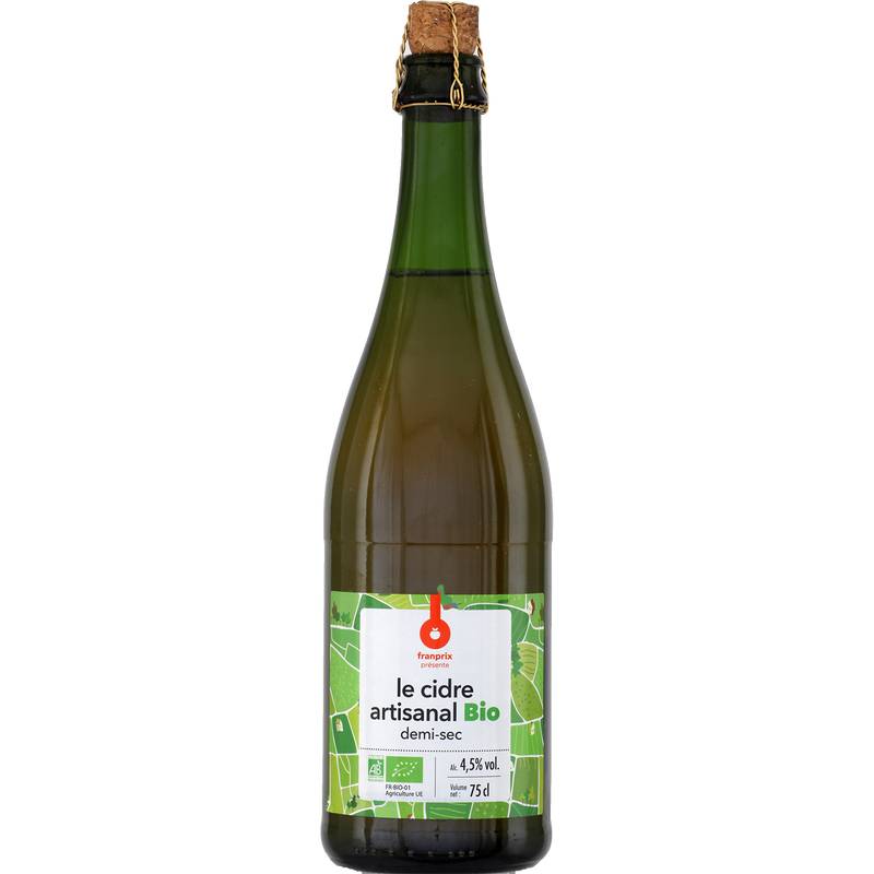 Franprix - Cidre artisanal demi sec bio (750ml)