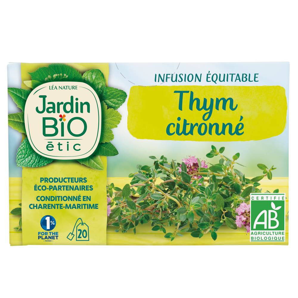 Jardin Bio Étic - Lea nature jardin bio infusion thym citronne (20 pièces)