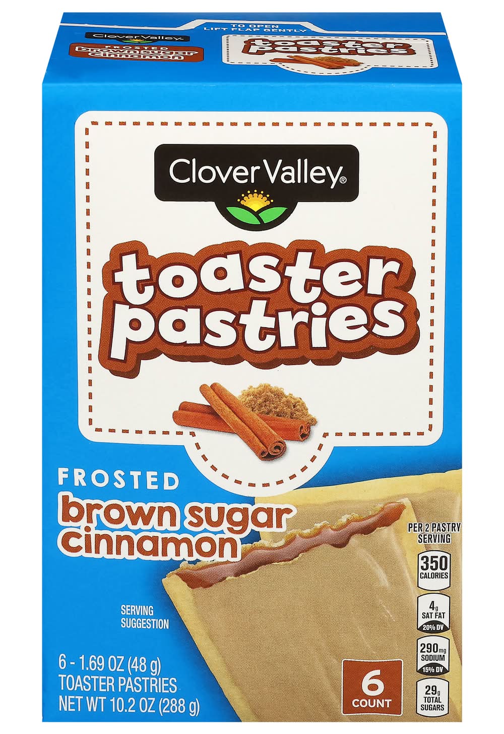 Clover Valley Toaster Pastries, Brown Sugar Cinnamon (6 x 1.69 oz)