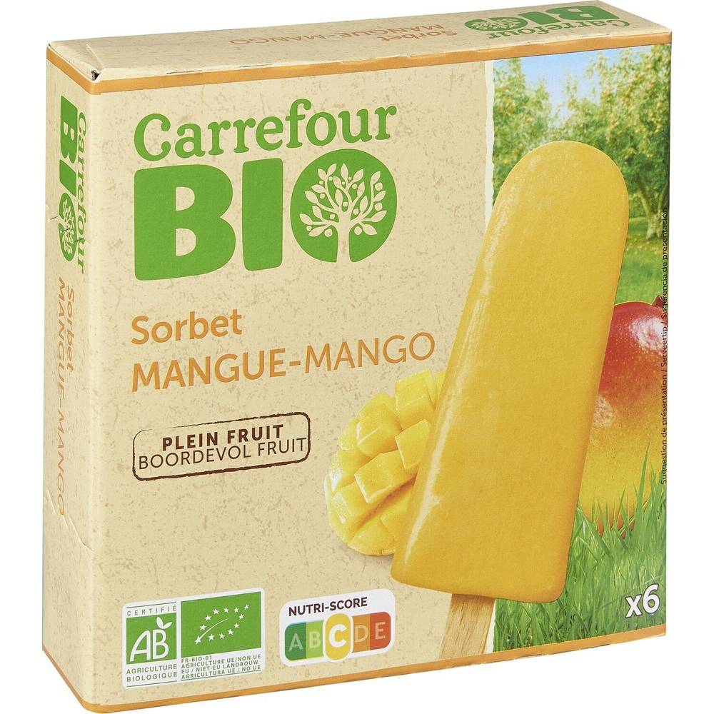 Carrefour Bio - Glaces sorbet mangue