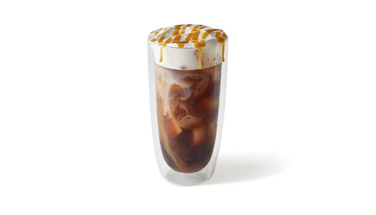 Caramel Flash Cold Brew Coffee with Kettle Corn Cold Foam