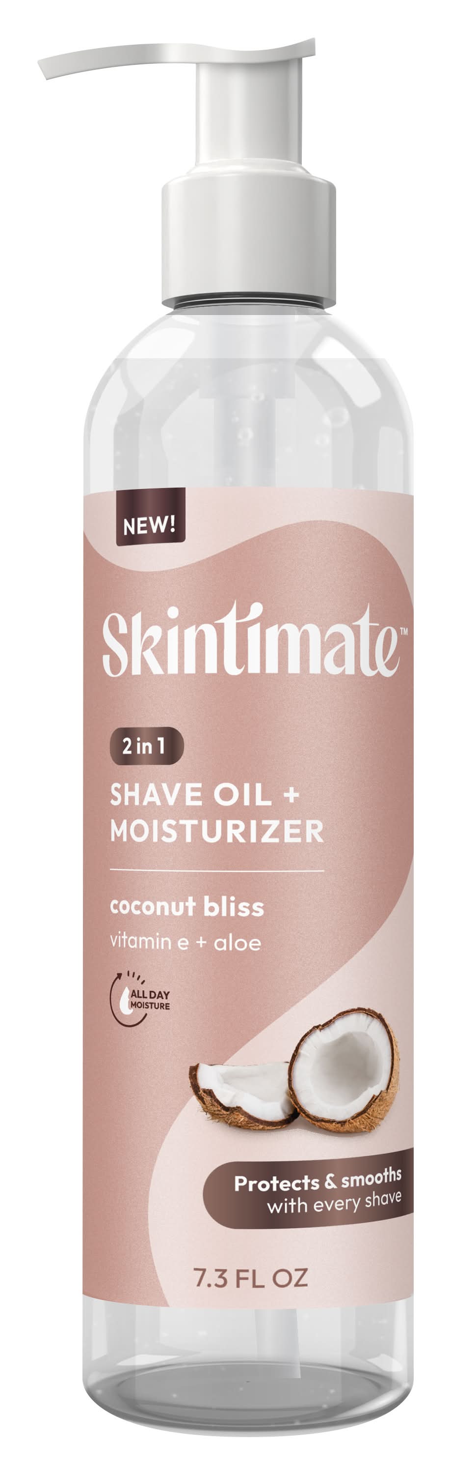 Skintimate Coconut Bliss 2 in 1 Shave Oil + Moisturizer (7.3 fl oz)