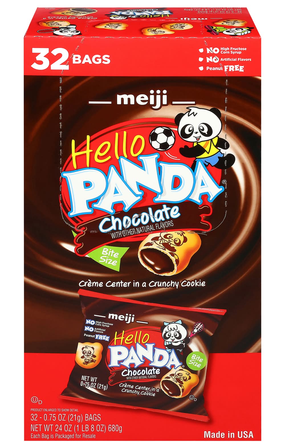 Meiji Hello Panda Chocolate Creme Filled Cookies (24 oz, 32 ct)