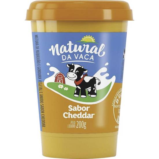 Natural da vaca requeijão sabor cheddar (200 g)