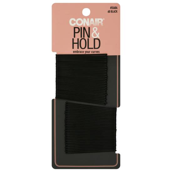Conair Pin & Hold Curved Black Bobby Hair Pins (60 ct)