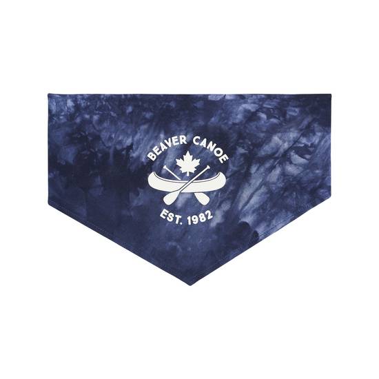 Beaver Canoe Blue Tie Dye Bandana (Size: Small/Medium)